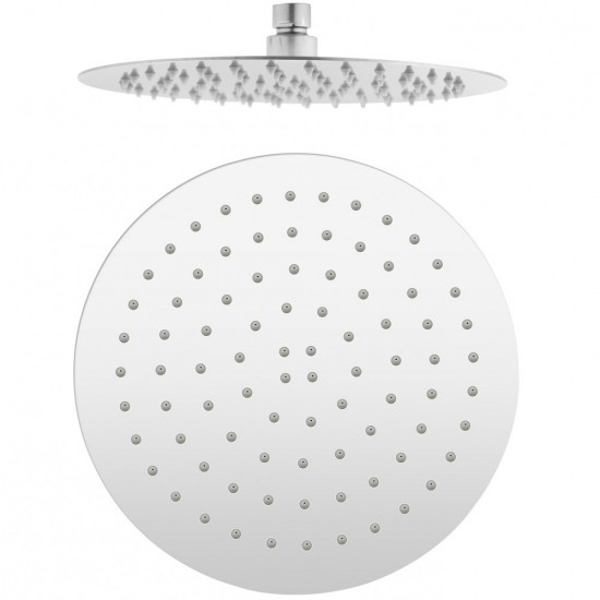 250mm 10 inch Stainless steel Super-slim Round Chrome Rainfall Shower Head 